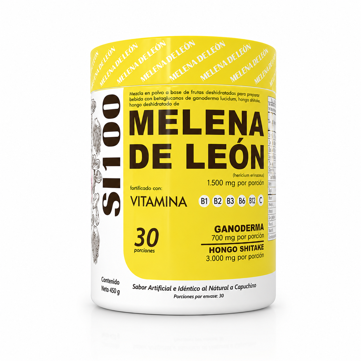 Melena de León en Polvo Formula Única - Sabor a capuchino