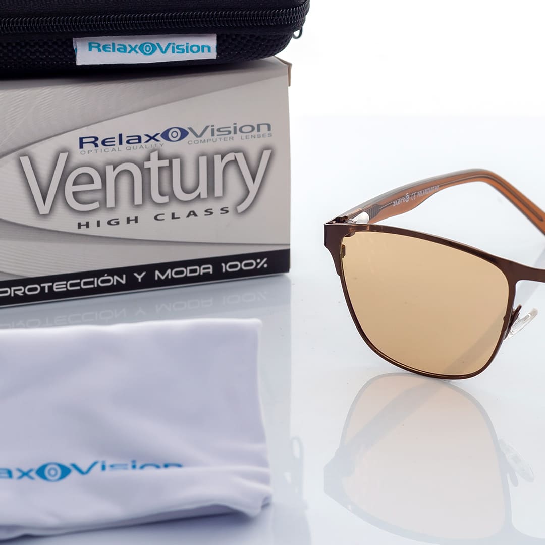 Relax Vision Venturi – Gafas con filtro azul, UV 400 y tecnología antirreflejo – World TV