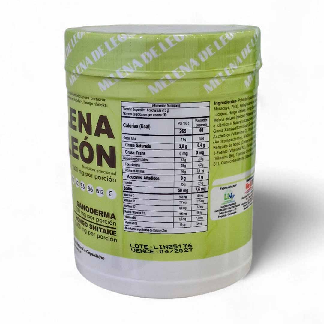 Melena de León en Polvo Formula Única. Sabor a capuchino