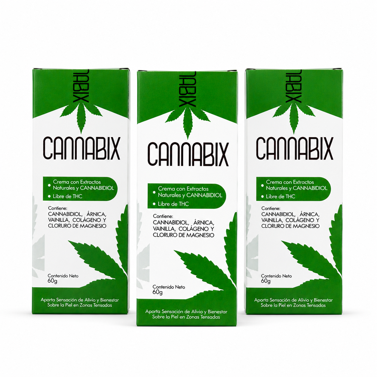Cannabix – Fórmula Única con árnica, vainilla, colágeno y cloruro de magnesio.