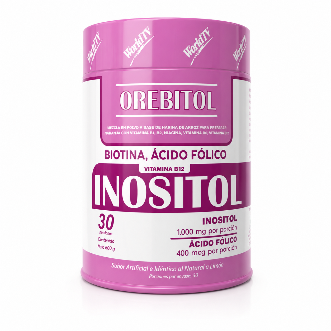 Inositol en polvo / con Biotina - Ácido Fólico y Vitamina B12