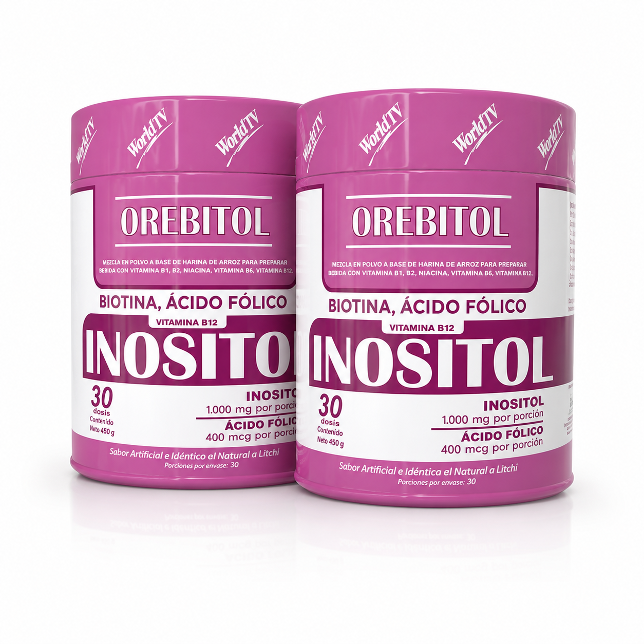 Inositol en polvo / con Biotina - Ácido Fólico y Vitamina B12