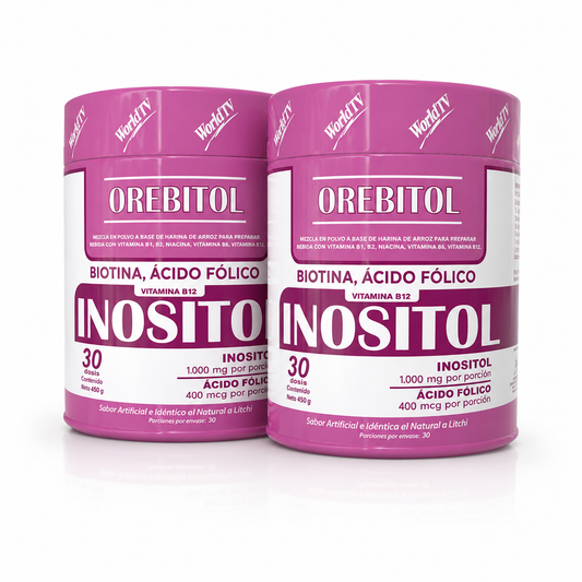 Inositol en polvo / con Biotina - Ácido Fólico y Vitamina B12