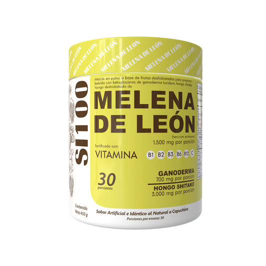 Melena de León en Polvo - 3 Hongos + Vitaminas - Sabor Capuchino
