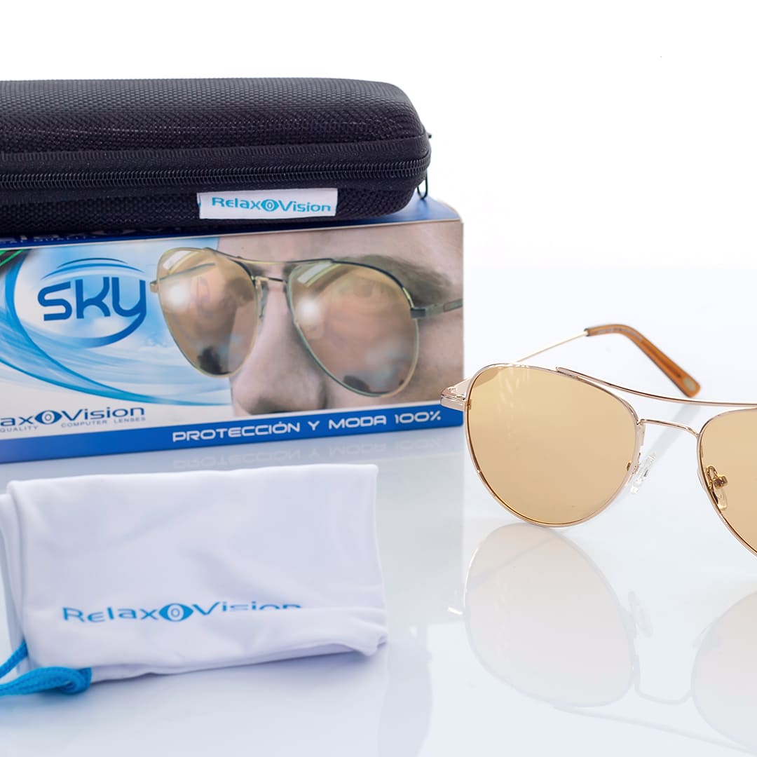 Relax Vision Sky – Gafas con filtro azul, UV 400 y antirreflejo – World TV